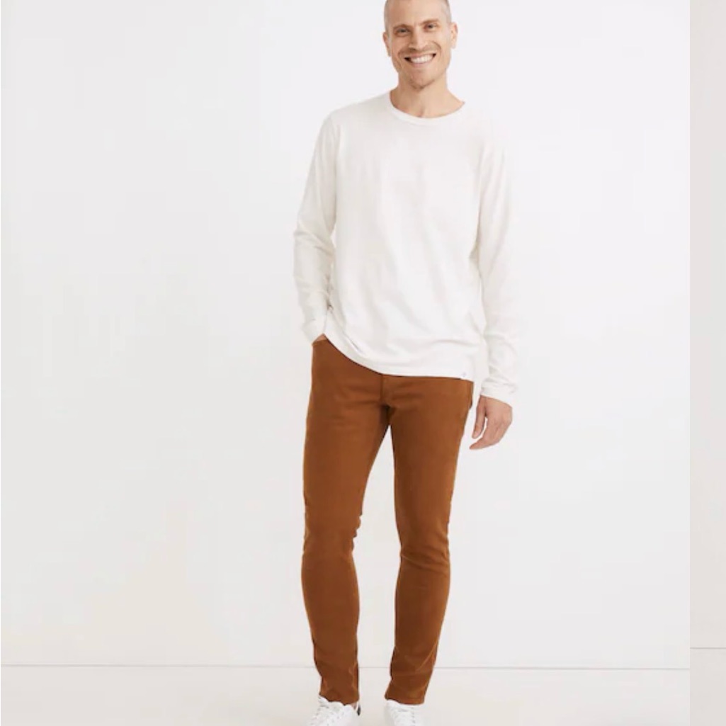 Madewell Men's Skinny Jeans In Tan